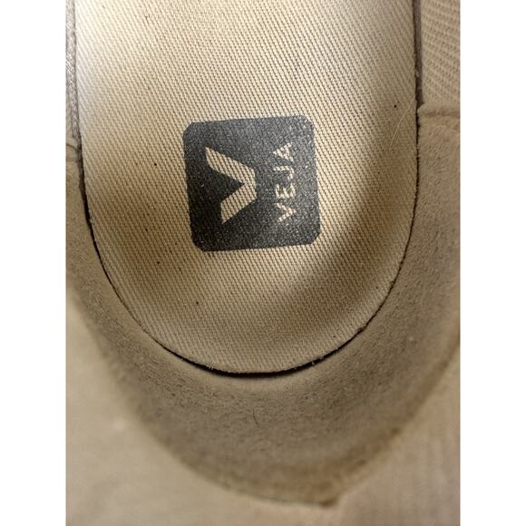 Veja Campo Women’s Size 10 White Leather Sneakers Low Top Casual Shoes V Logo - Picture 6 of 8